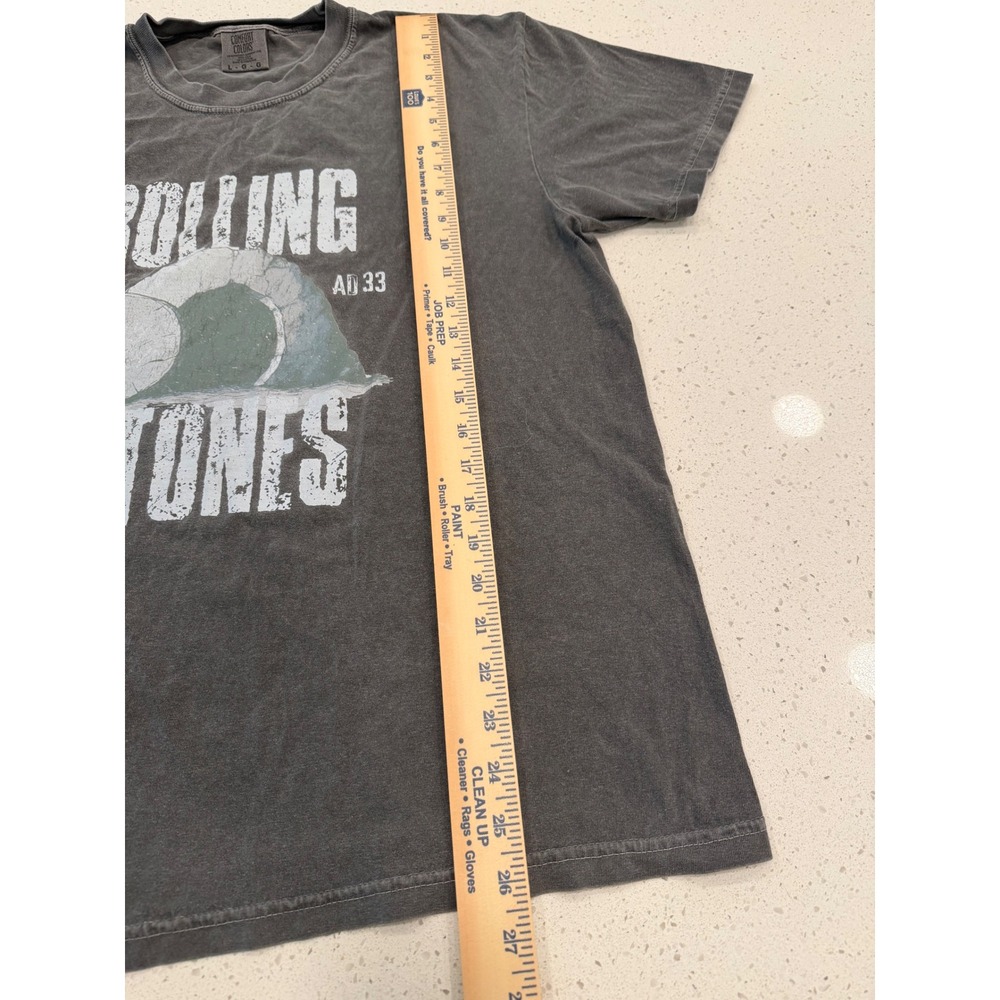 Comfort Colors T-Shirt Mens Large Gray Excellent Rolling Stones Since AD 33 Tee - Picture 4 of 6